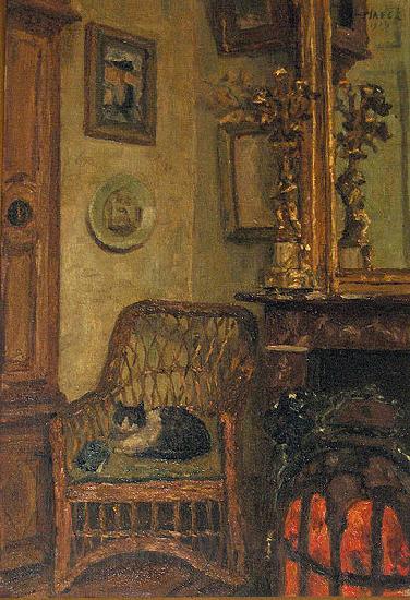 Georges Jansoone Interior with sleeping cat Spain oil painting art
